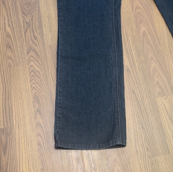 Contrast Womens Black Denim Jeans Size 15 Mid-Rise 32" Inseam Y2K Fashion B77 - Picture 2 of 10